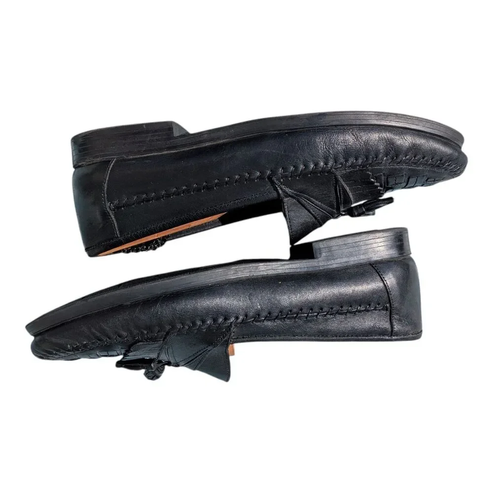 Giorgio Brutini Bartell Men's Leather Black 9303 Size 11M Tassel Moccasin Loafer